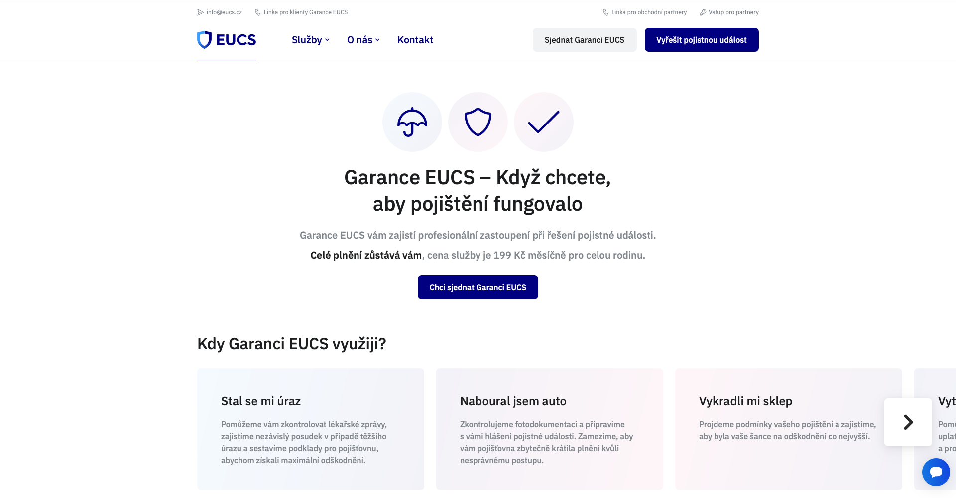 EUCS Garance - Pojištění a Ochrana majetku - Finanční nástroj pro pojištění, právní pomoc, pojistná událost, spory s pojišťovnou