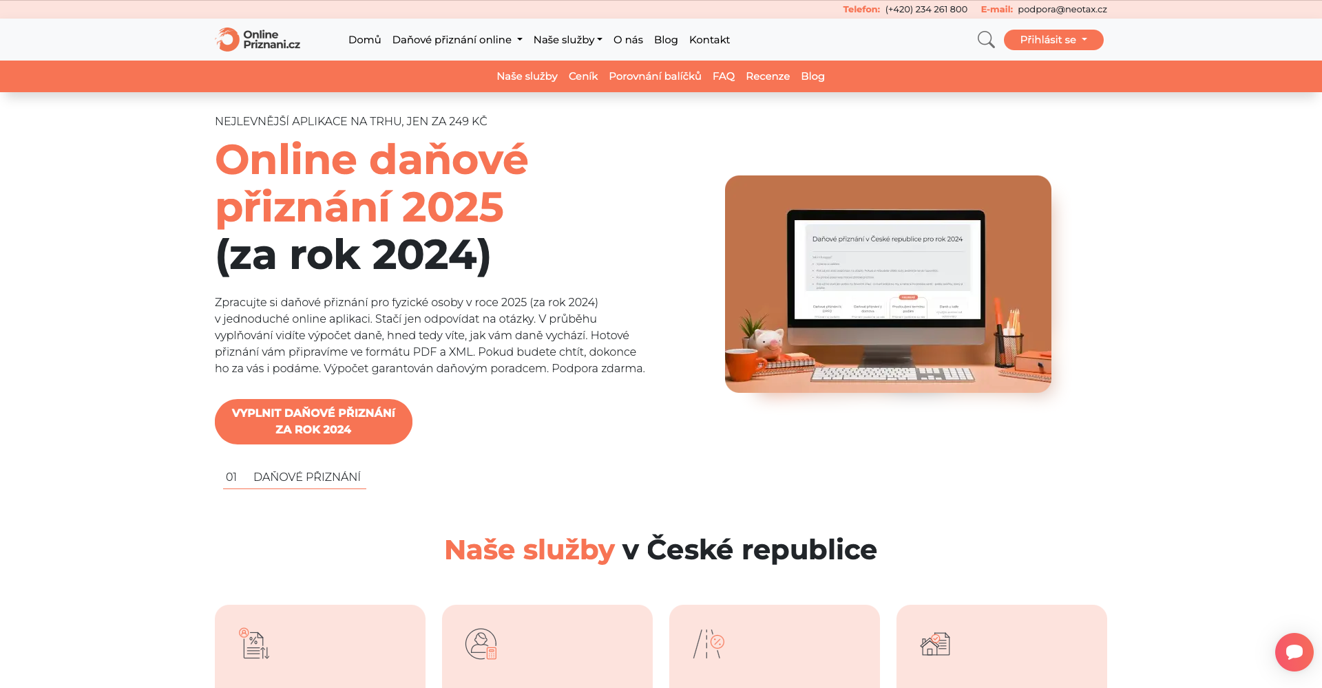 OnlinePřiznání.cz - Právní aspekty a Daně - Finanční nástroj pro daňové přiznání, online daně, ČSSZ, zdravotní pojišťovna